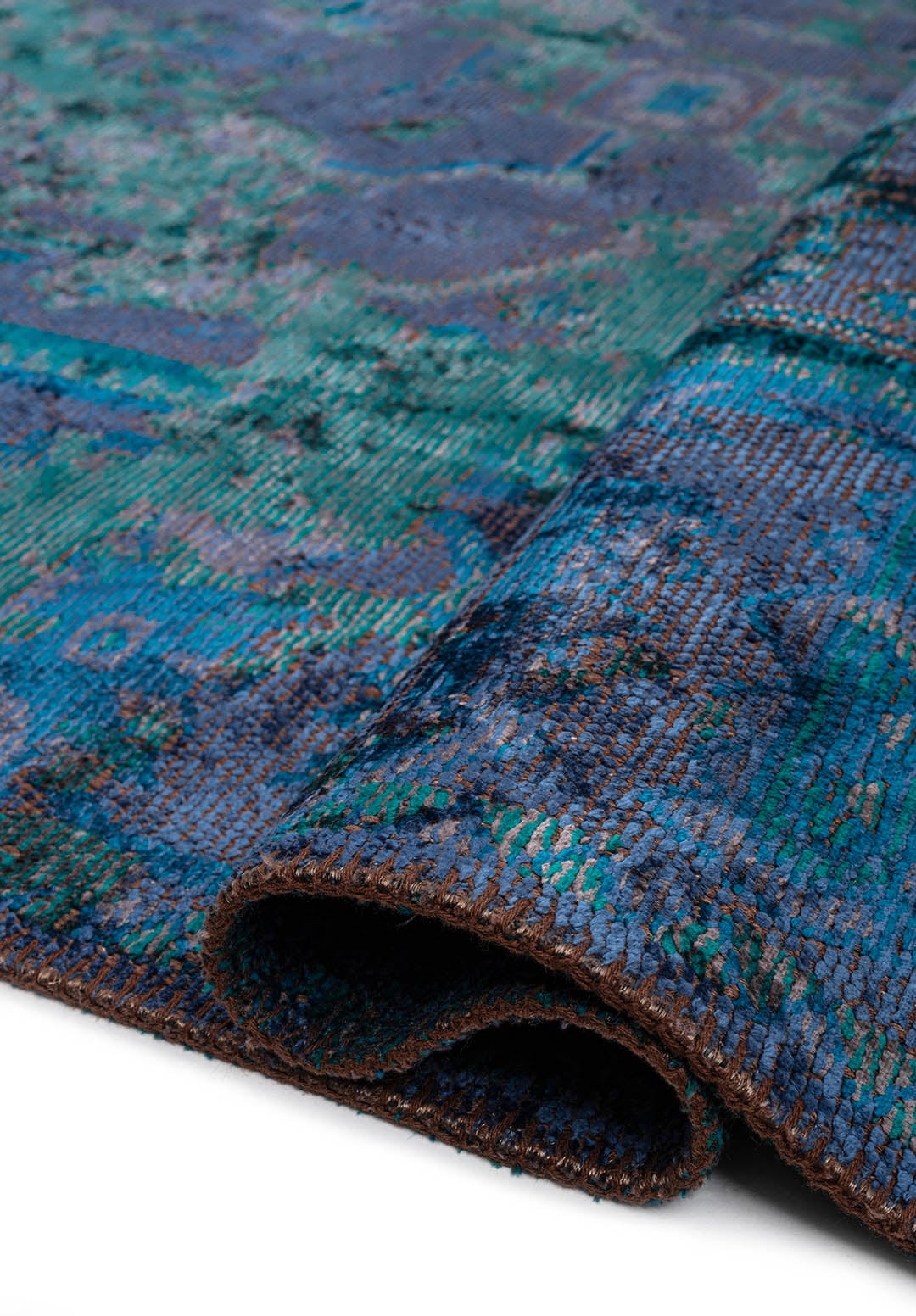 MONARCH ERA CHARCOAL - DARK TURQUOISE - CYAN - NAVY BLUE RUG - 2