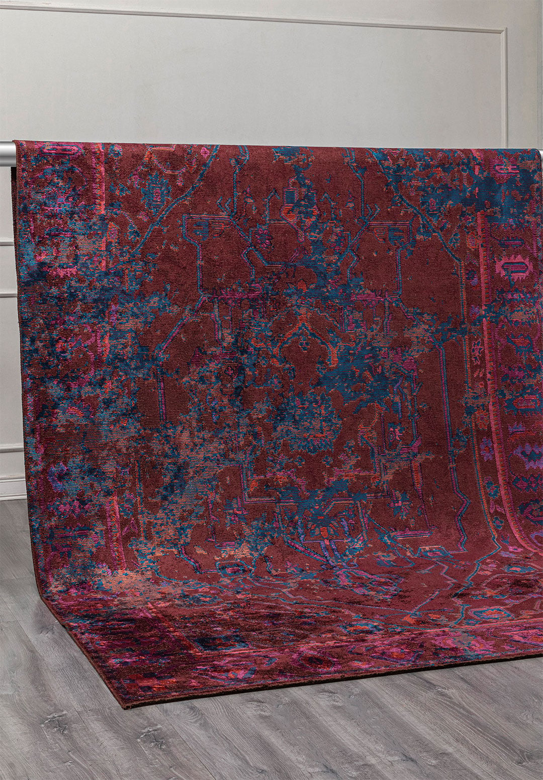 MONARCH ERA CYAN - RUST - PURPLE - CHERRY RUG - 4