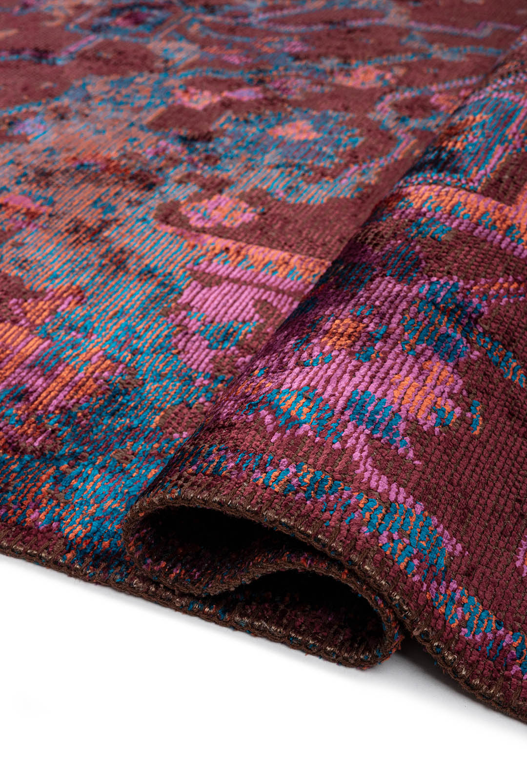 MONARCH ERA CYAN - RUST - PURPLE - CHERRY RUG - 2