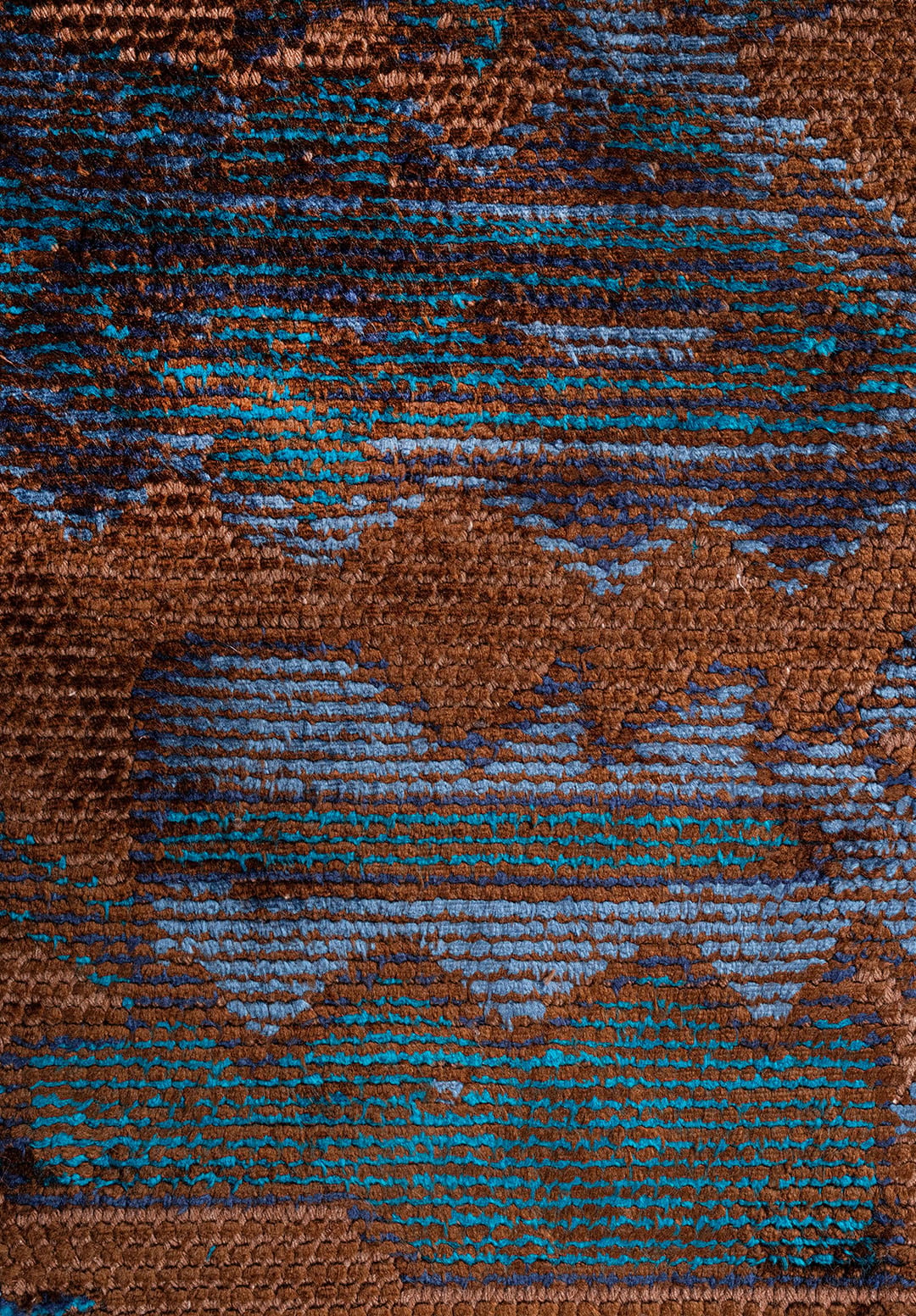 MONARCH ERA NAVY BLUE - CYAN - DARK NAVY - DARK BROWN RUG - 5