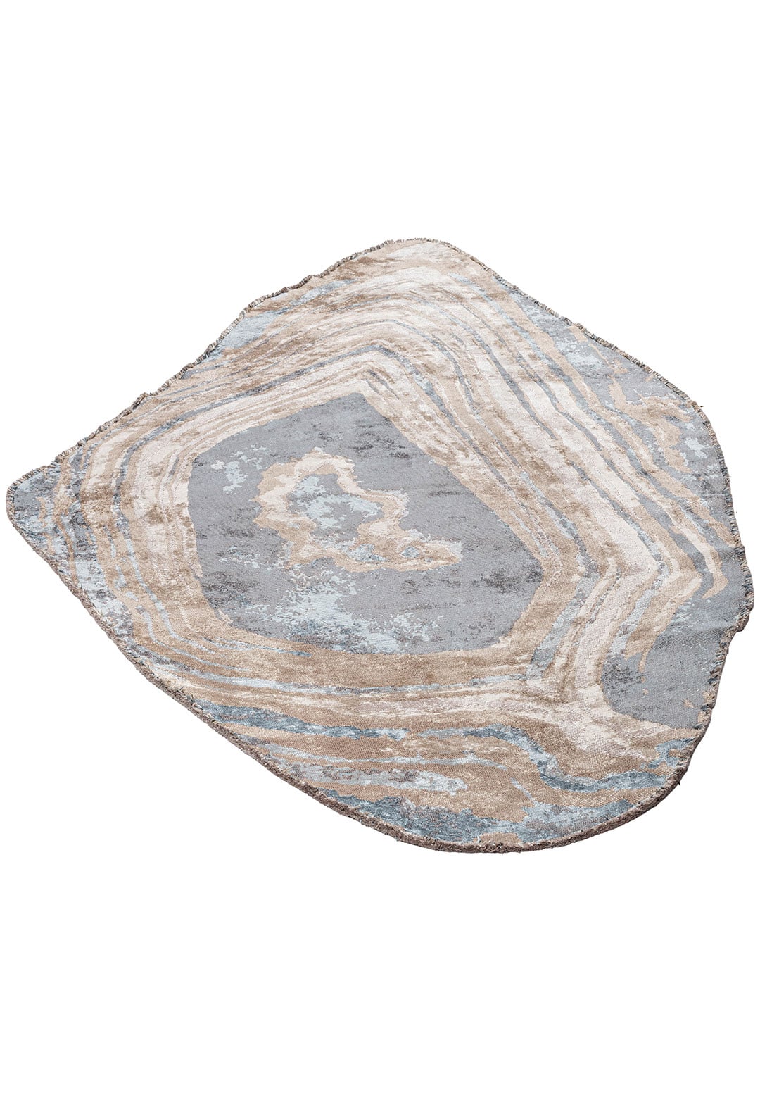 SMOKE BLUE - ICE BLUE - BEIGE - BONE RUG - 4