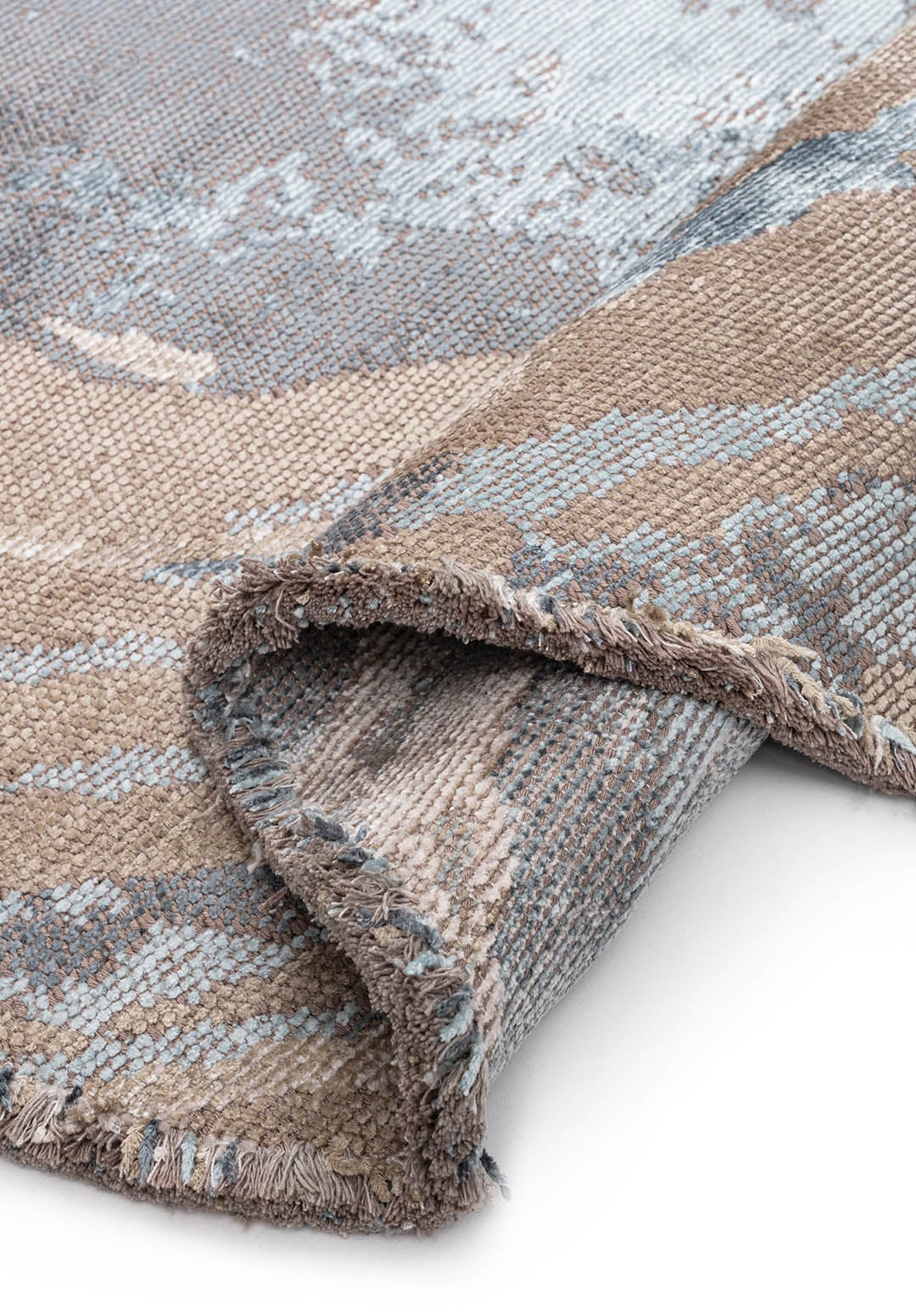 SMOKE BLUE - ICE BLUE - BEIGE - BONE RUG - 2