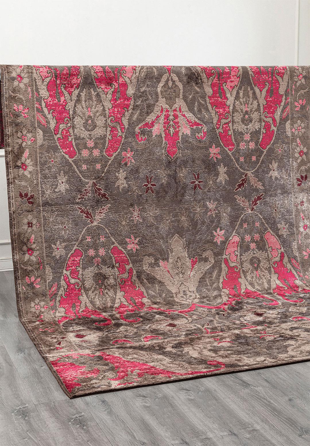 BARON BEIGE - KHAKI - FUSCHIA - ANTHRACITE - CHERRY RUG - 3