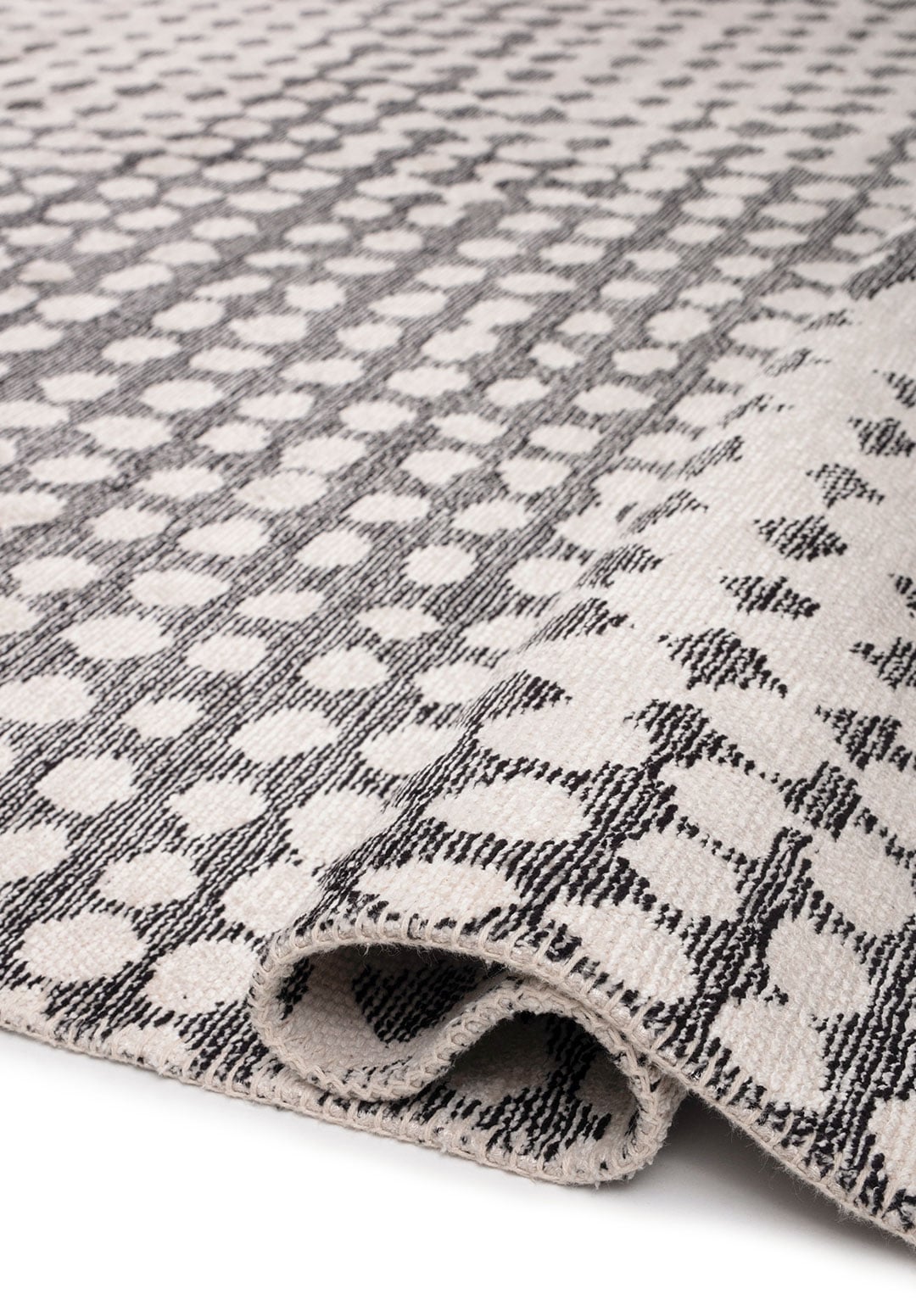 DOTS BLACK - ECRU RUG - 2