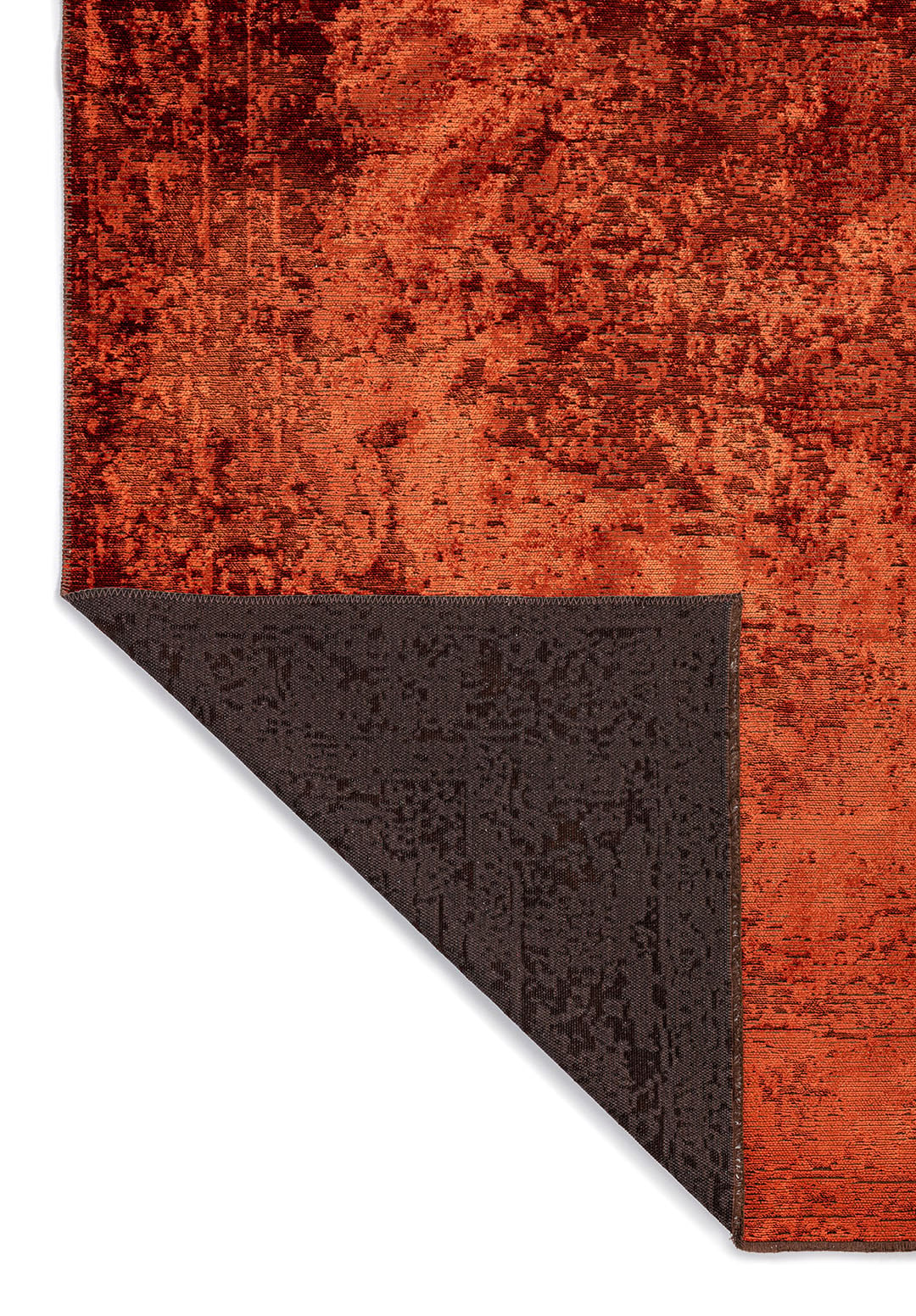 MEDALLION DARK BROWN - RUST RUG - 3