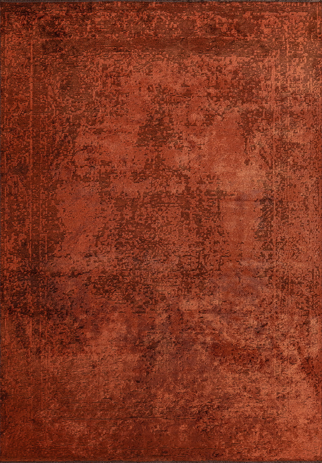MEDALLION DARK BROWN - RUST RUG - 1