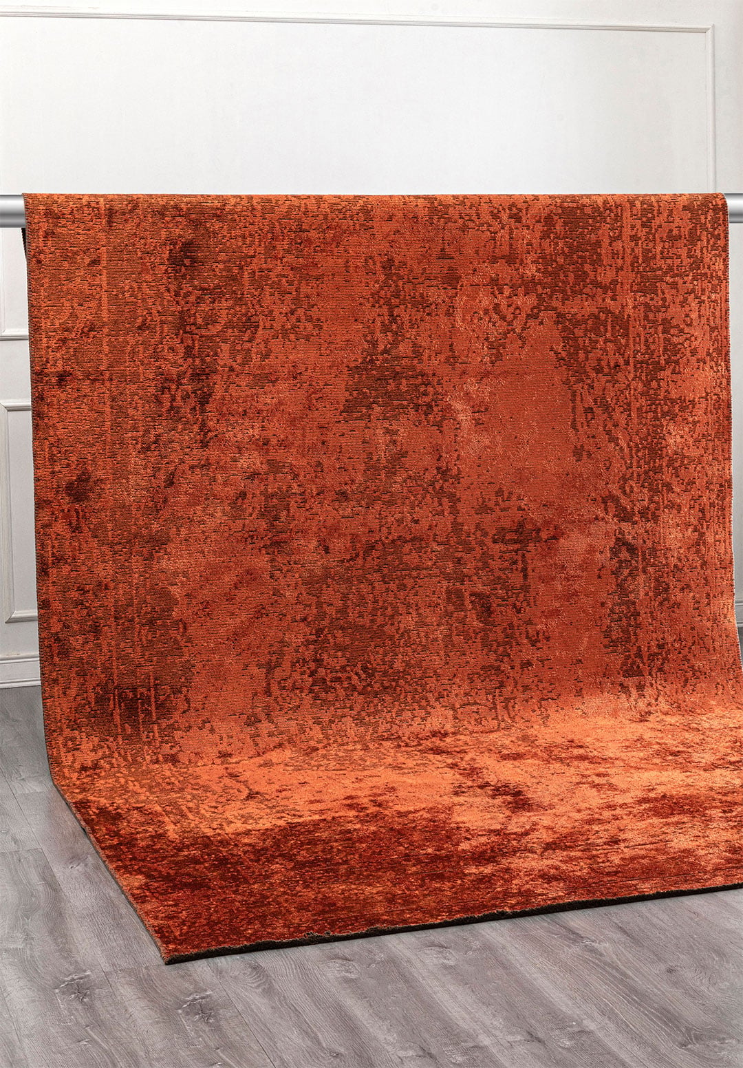MEDALLION DARK BROWN - RUST RUG - 4