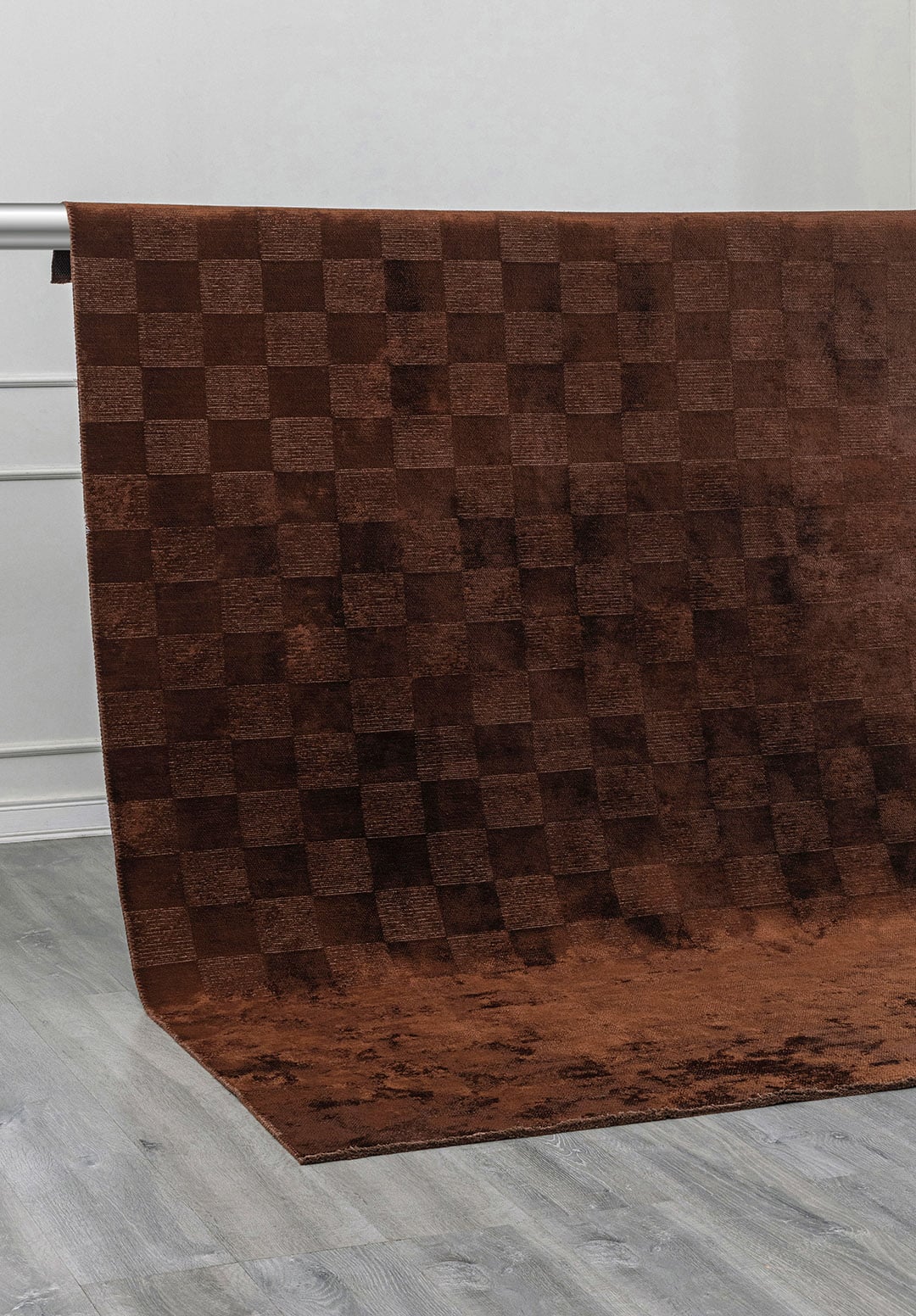 CHECKERS DARK BROWN RUG - 4